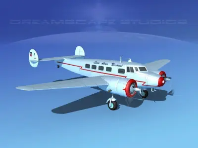 Lockheed L10 Electra LAN Chile 3D model