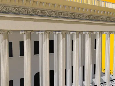 European Historical Building Architecture 3D model