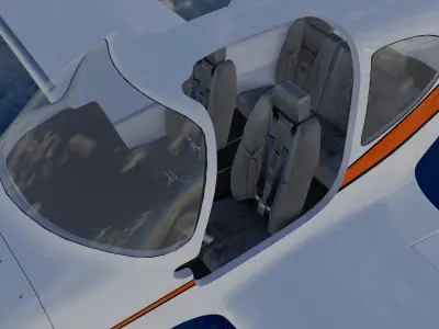 Cirrus Sr-22 airplane high detailed 3D model