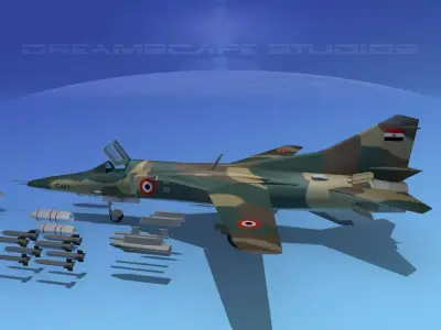 MIG-27 Flogger Egypt 3D model