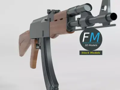 Stylized Assault Rifle 3D model