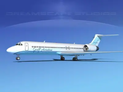 Boeing 717-200 Gulf Aviation 3D model