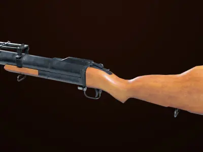 Grenade Launcher 02 Brown Generic PBR Low-poly 3D model