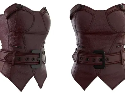 Corset Top Low-poly 3D model