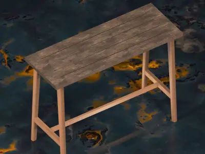 Tall Outdoor Table  3D model