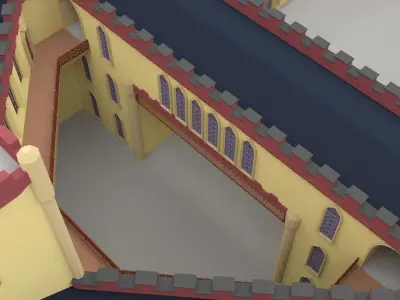 Castle harry potter Low-poly 3D model