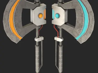 SCI FI WEAPON STYLIZED PACK 3d model Low-poly 3D model