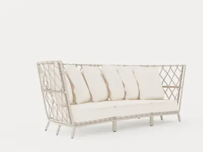 Jet set lounge sofa Low-poly 3D model