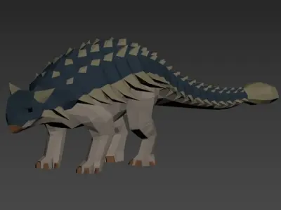 Dinosaurs Lowpoly - Herbivores Pack Low-poly 3D model