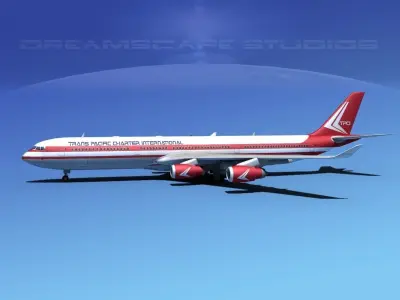 Airbus A340-600 TransPacific Charter 3D model