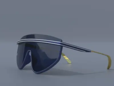 Fashion sci fi sun glasses DIOR style 3D model