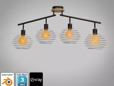 CeilingLight 7 Low-poly 3D model