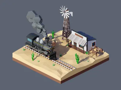 land 9A Low-poly 3D model
