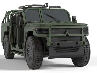 Defenture Mammoth Military Combat Low-poly 3D model