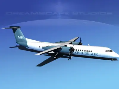 Dehaviland DHC-8 400 Midlands Express 3D model