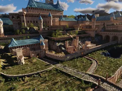 Castle Scene 3D model