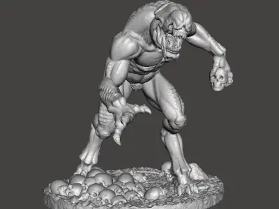 HELLKNIGHT DEMON MINIATURE MODEL FIGURE FANTASY SCIFI GAMES RPG 3D print model
