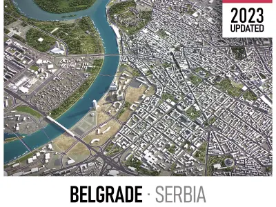 Belgrade Low-poly 3D model