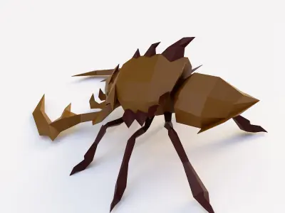 Beetle 3d model scorpion Low-poly 3D model