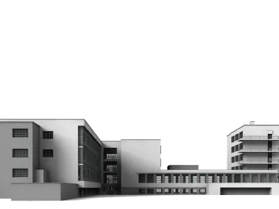 Bauhaus floor plan of house 3D model