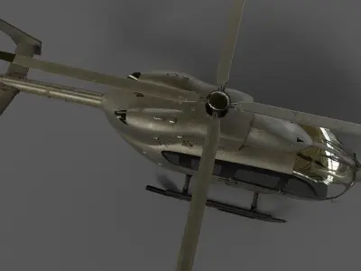 EC145 Helicopter Low-poly 3D model