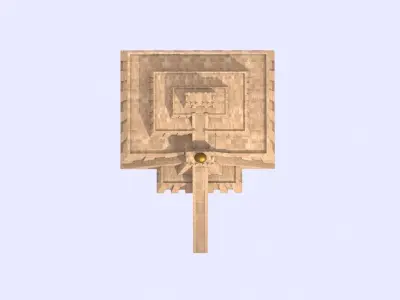 Zigurat ancient pyramid Low-poly 3D model