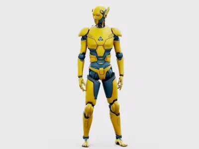 CYBORGTOPIA B-20  Rigged for Unreal Engine - Unity - MIXAMO 3D model