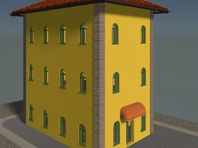 Vintage building 2406 3D model