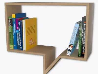 Bookshelf Comment Free 3D model