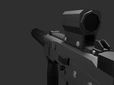 Low Poly MP9 Modified Free low-poly 3D model