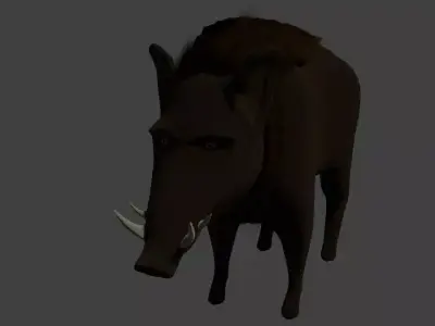 Wild Boar - Low Poly Game Ready Low-poly 3D model