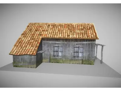 old house Low-poly 3D model