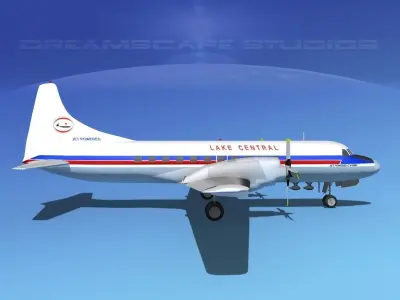 Convair CV-580 Lake Central 3D model