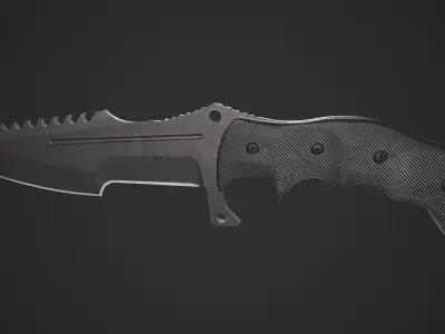 Huntsman Tactical Knife Low-poly 3D model