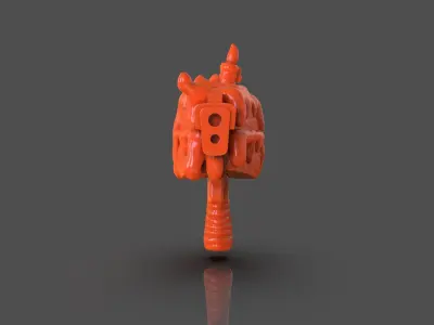 TMNT Cake Gun Scratch Low-poly 3D model