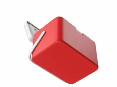 Red Plastic Ice Cooler 3D model