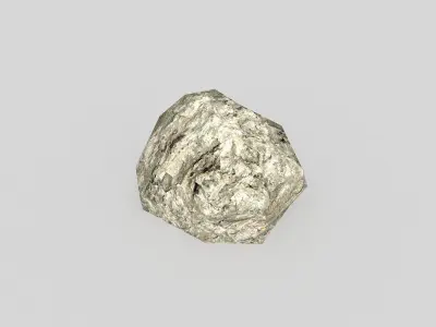 low poly rock Low-poly 3D model