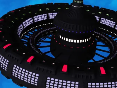 Orbital station Mark II 3D model