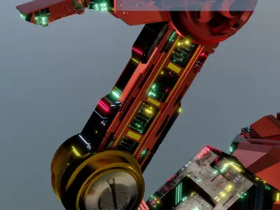 MECHANICAL SCIFI OSTRICH 3D model