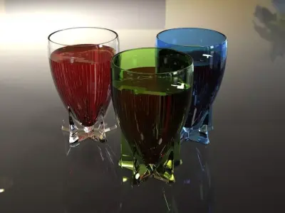 Drinking Glasses Free 3D model