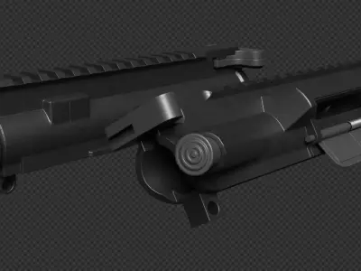 AR-15 A3 Upper Receiver Low-poly 3D model