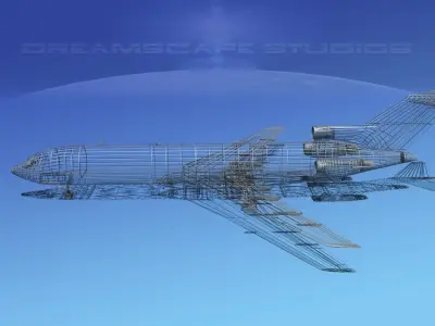 Boeing 727-200 Corporate 4 3D model