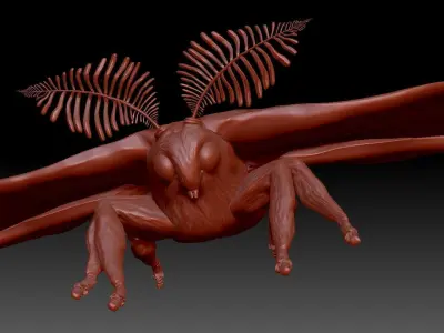 Moth 3D Model with long legs and wings Free 3D model