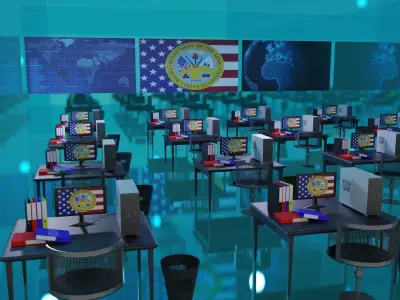 Military Control Room Low-poly 3D model