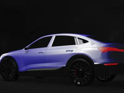 Audi E-tron Sportback Free low-poly 3D model