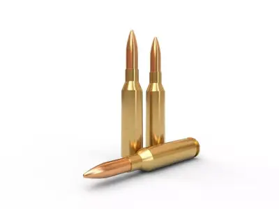 145x114mm Soviet Ammo Low-poly 3D model