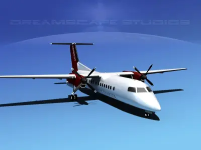 DeHavilland DHC-8-Q300 Midwest Charter 3D model