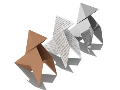 Paper Bird 3D model
