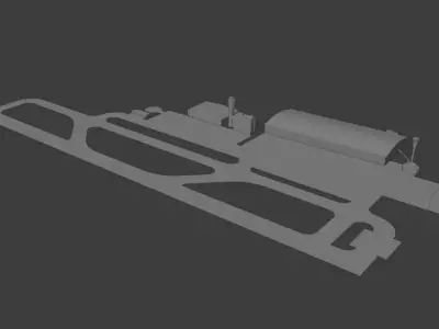 Small 3D Airport Model Low-poly 3D model