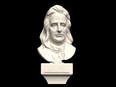 Isaac Newton 3D Printable FBX-STL-GLB-OBJ 3D print model